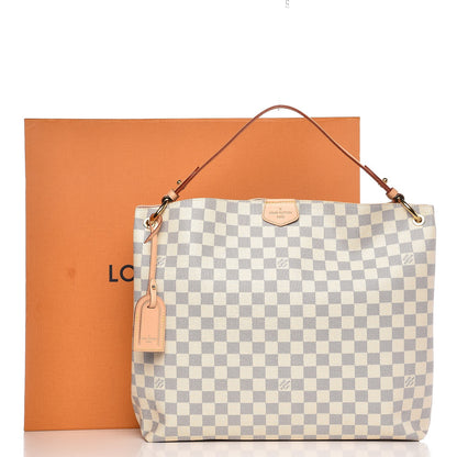 Louis Vuitton Damier Azur Graceful MM Rose Ballerine 10 of 10