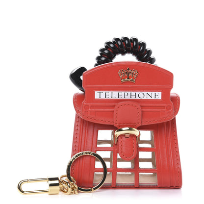Delvaux Box Calfskin Miniature Piccadilly Circus Bag Charm Red 1 of 8