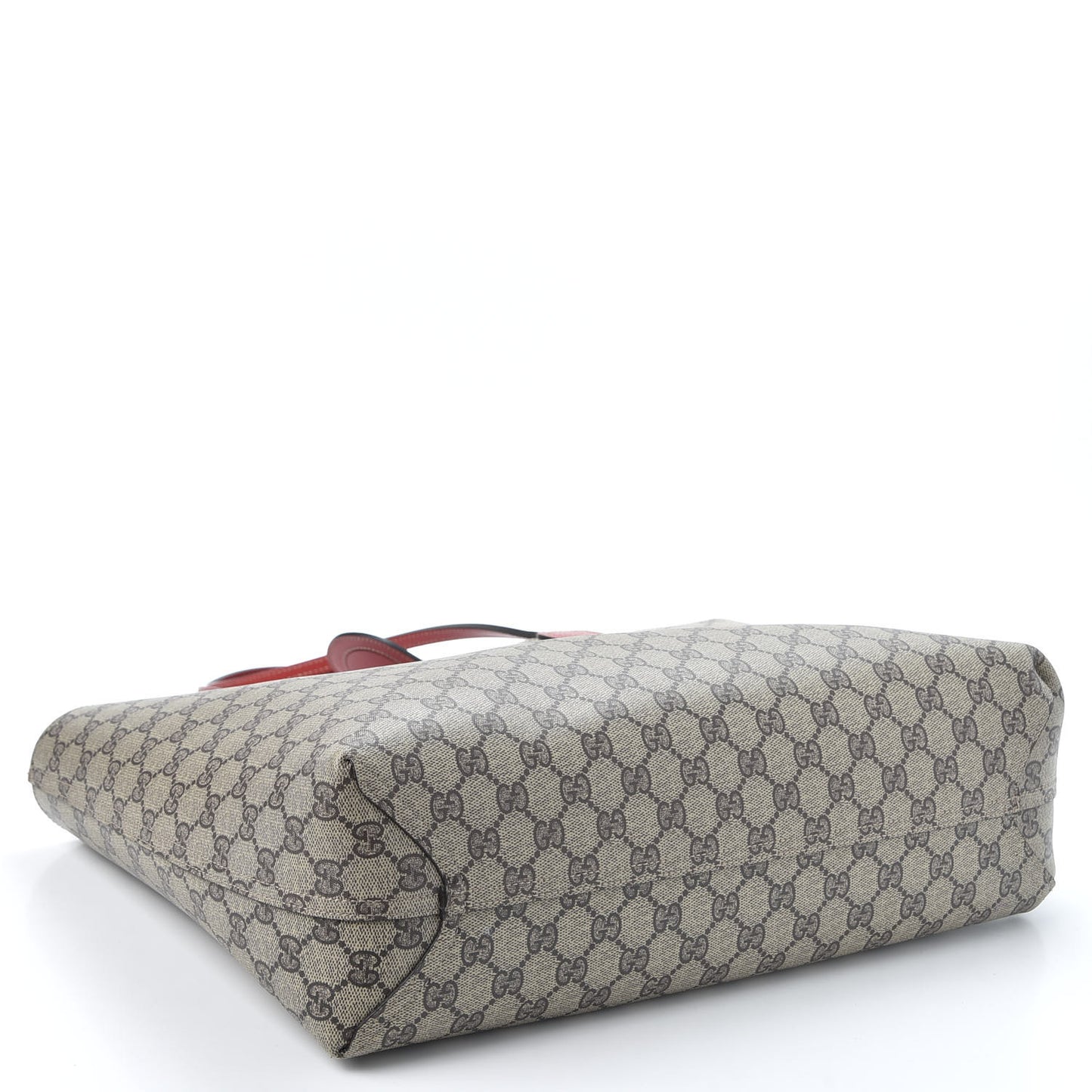 GG Supreme Monogram Medium Reversible Tote Beige Red