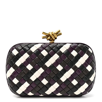 Bottega Veneta Nappa Intrecciato Knot Clutch Purple Multicolor Purple Multicolor 1 of 8