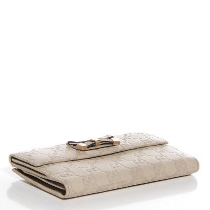 Gucci Guccissima Princy Continental Wallet Off White 4 of 7