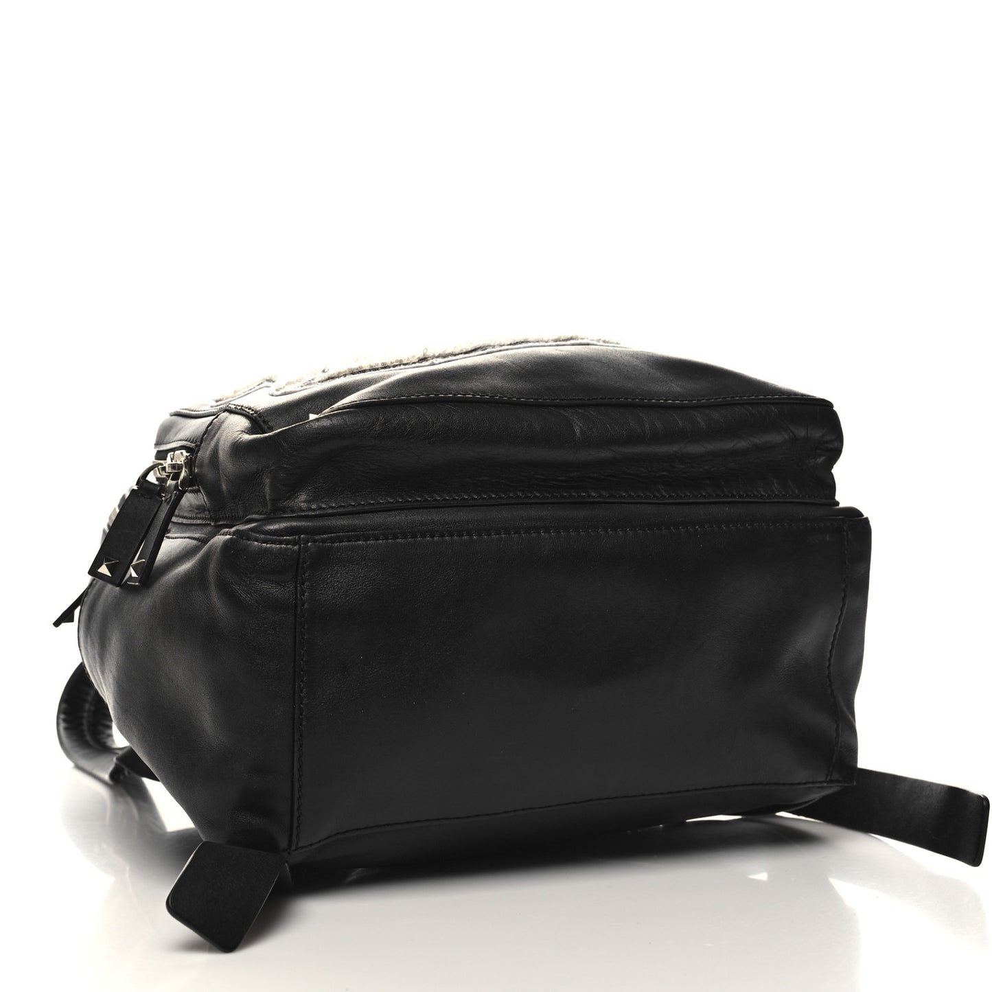 Calfskin Logo Backpack Black