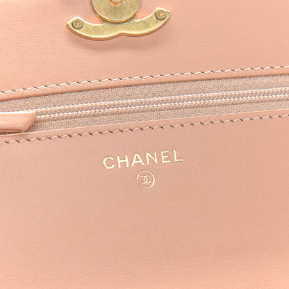 Chanel Calfskin Quilted Perfect Fit Wallet On Chain WOC Beige 6 of 10