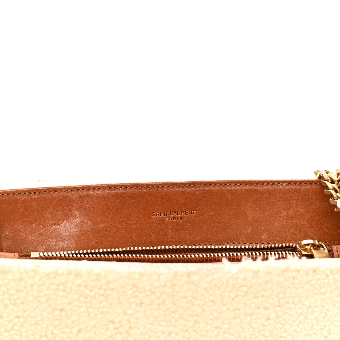 Shearling Medium Loulou Shoulder Bag Natural