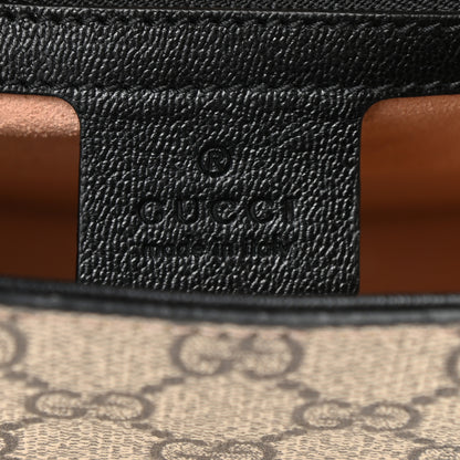 Gucci GG Supreme Monogram Calfskin Small Padlock Messenger Shoulder Bag Beige Black Cuir 6 of 10