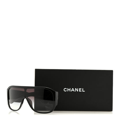 Chanel Acetate Crystal CC Shield Sunglasses 5466-B-A Black 8 of 8