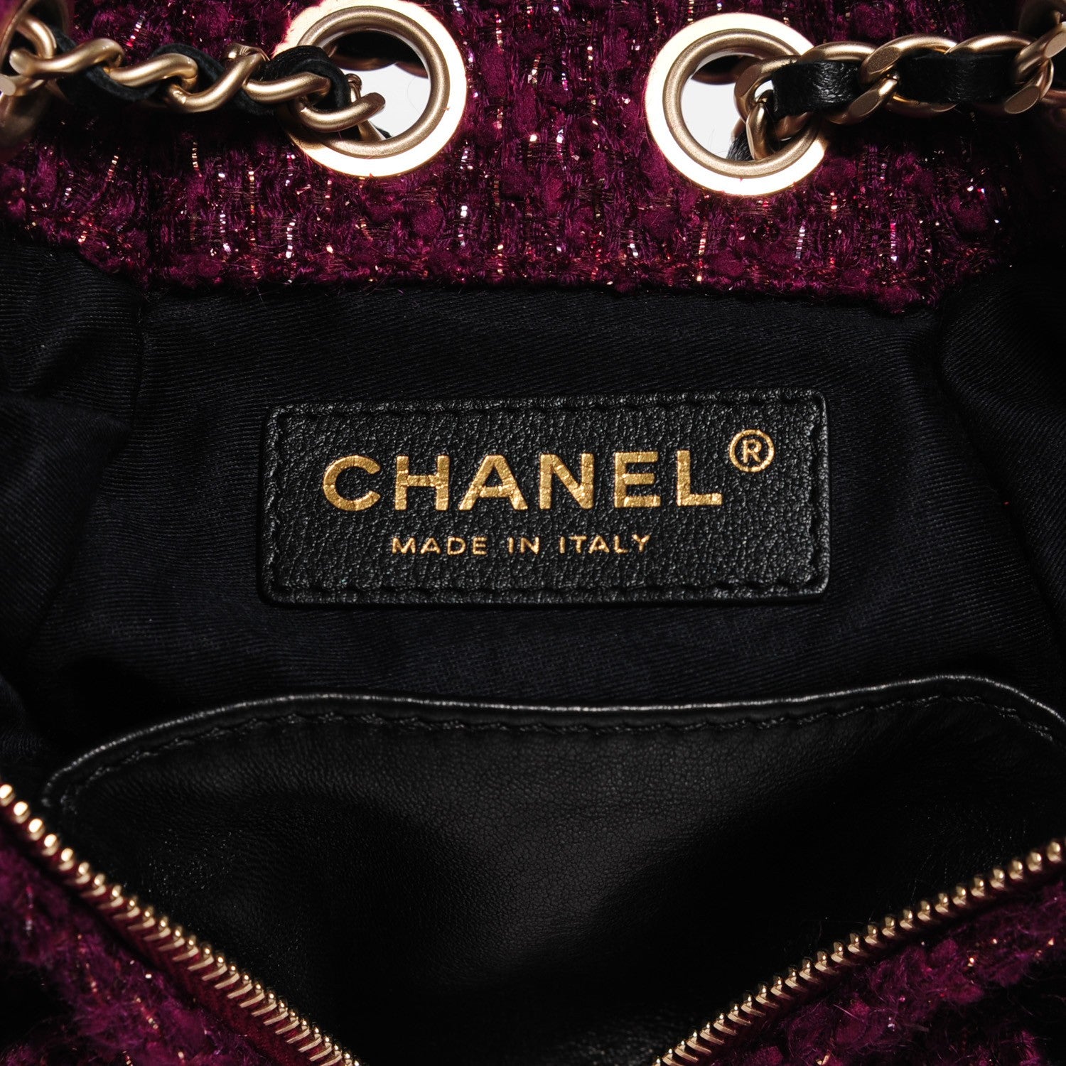 Chanel Tweed Mini Backpack is Back Plum 6 of 8