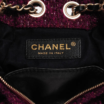 Chanel Tweed Mini Backpack is Back Plum 6 of 8