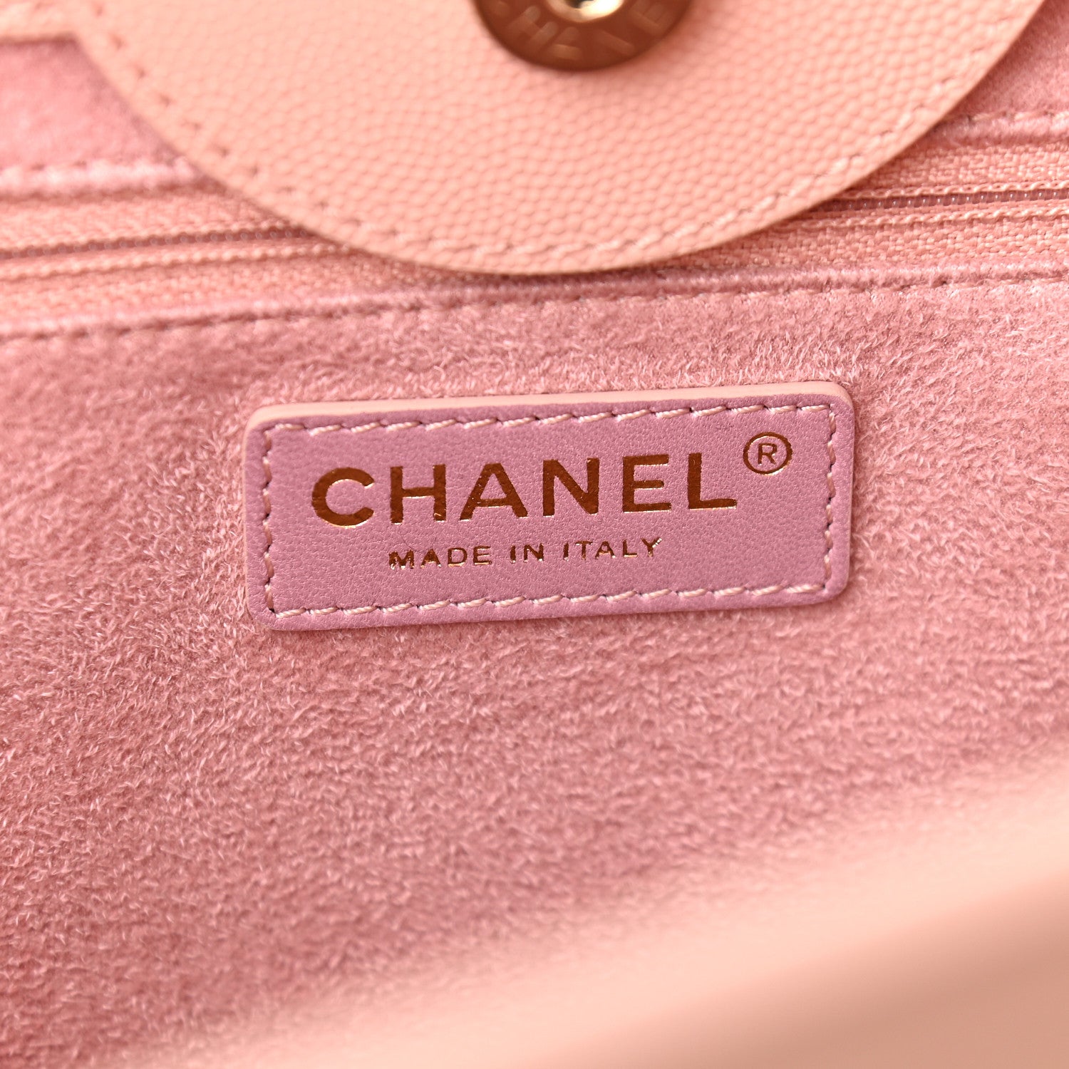 Chanel Caviar Medium Studded Deauville Tote Light Pink 6 of 10