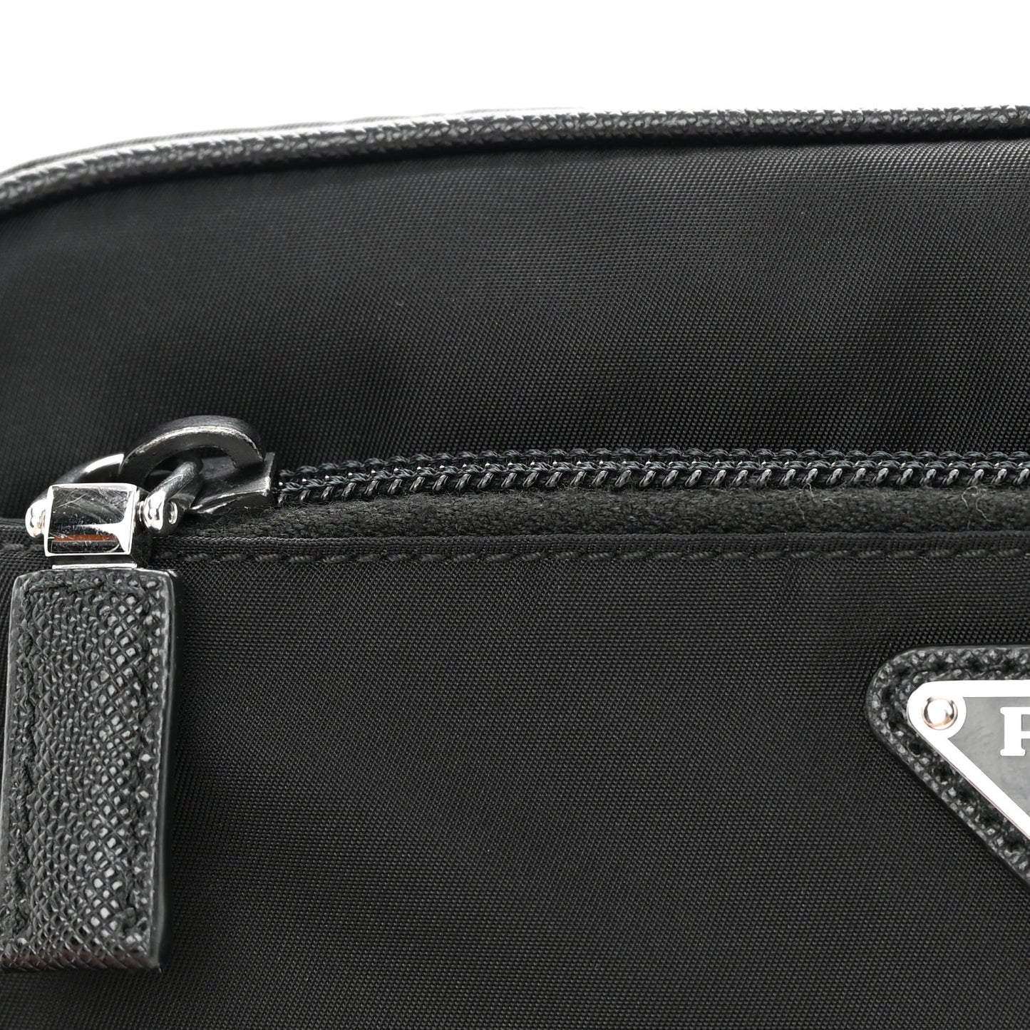 Re-Nylon Saffiano Travel Pouch Black