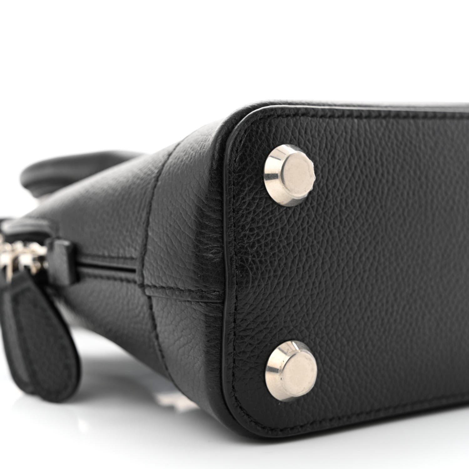 Balenciaga Grained Calfskin Cities Paris XXS Ville Top Handle Bag Black White 10 of 11