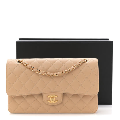 Chanel Caviar Quilted Medium Double Flap Beige 11 of 11