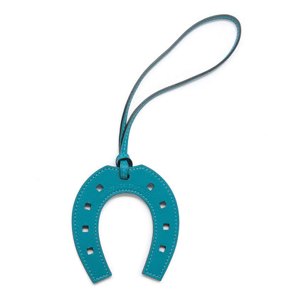 Hermes Swift Paddock Horseshoe Bag Charm Turquoise 1 of 4