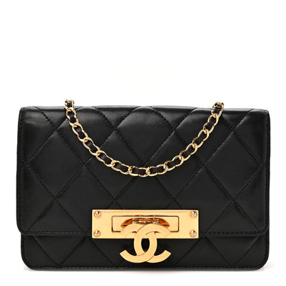 Chanel Lambskin Quilted Golden Class Wallet on Chain WOC Black 1 of 9