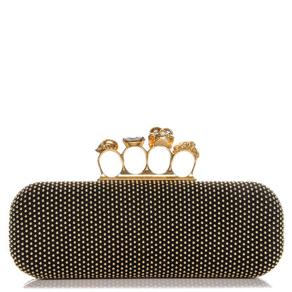 Alexander McQueen Studded Knucklebox Clutch Black 1 of 9