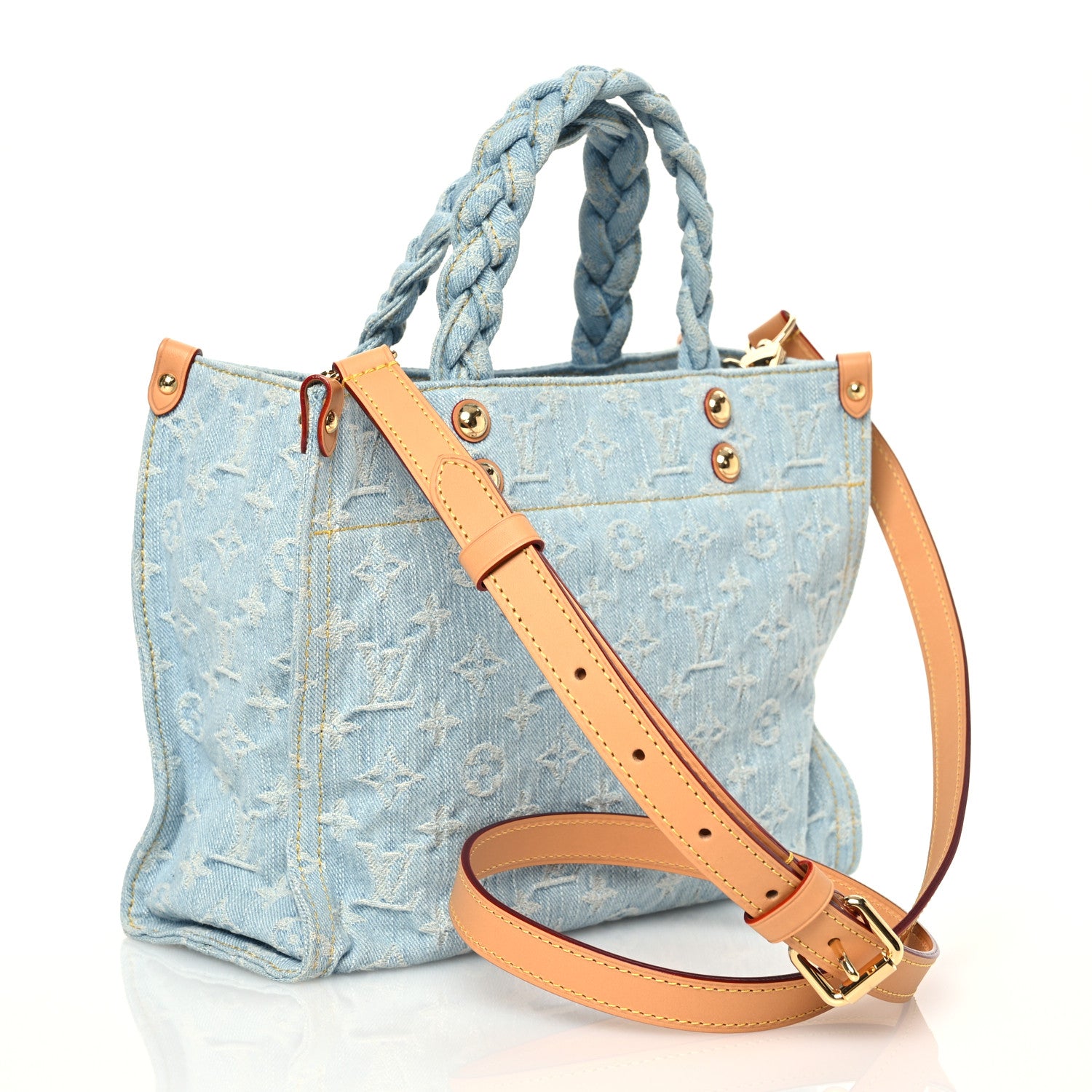 Louis Vuitton Monogram Washed Denim Let Go PM Sky Blue 2 of 11