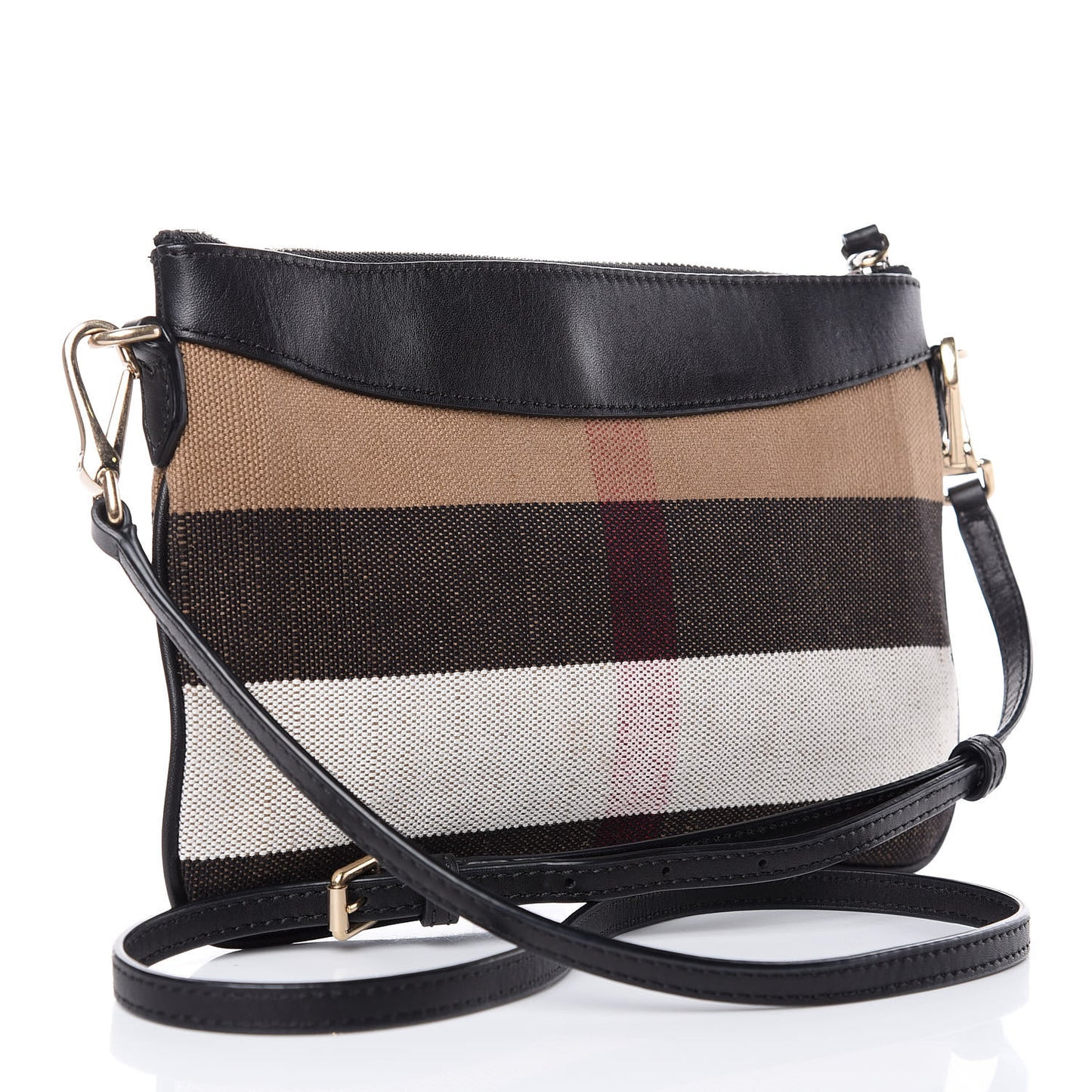 Mega Check Peyton Crossbody Clutch Bag Black