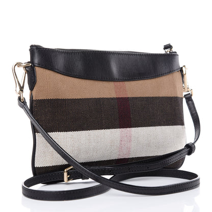 Burberry Mega Check Peyton Crossbody Clutch Bag Black 3 of 14