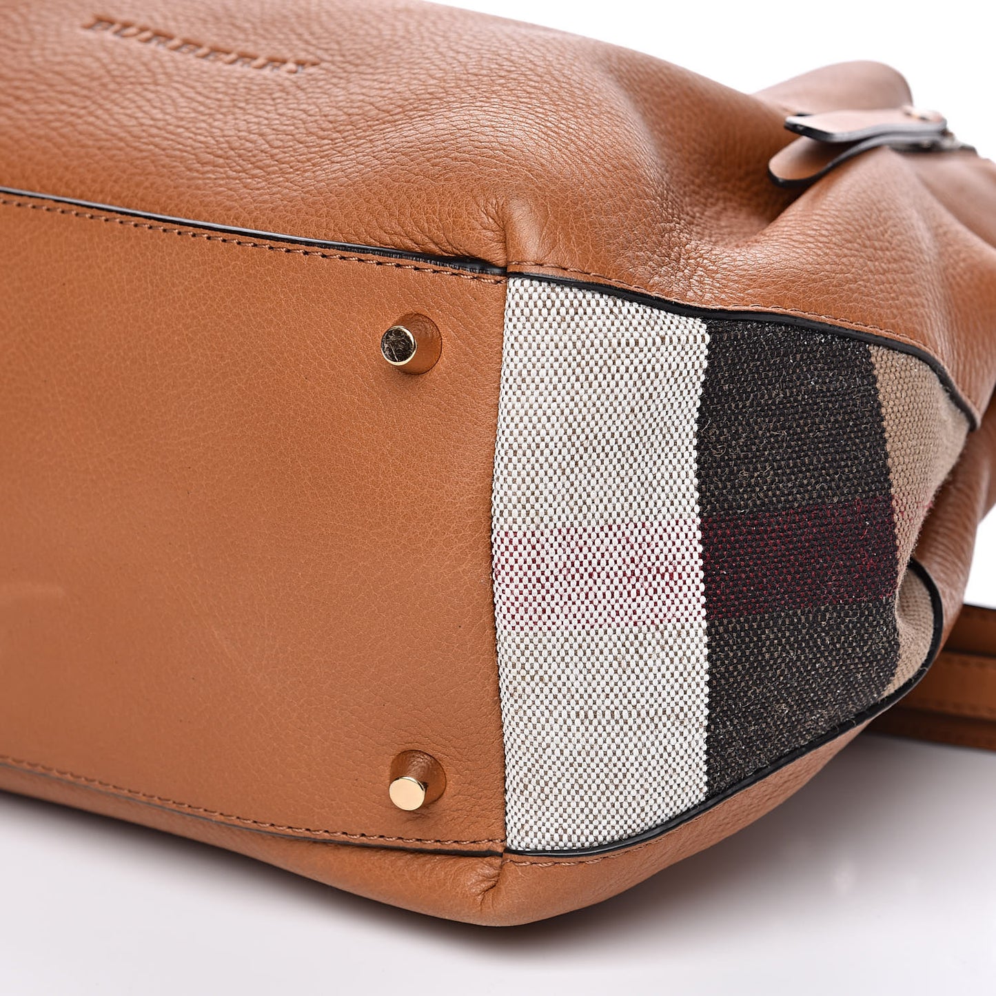 Grainy Calfskin House Check Small Maidstone Saddle Brown