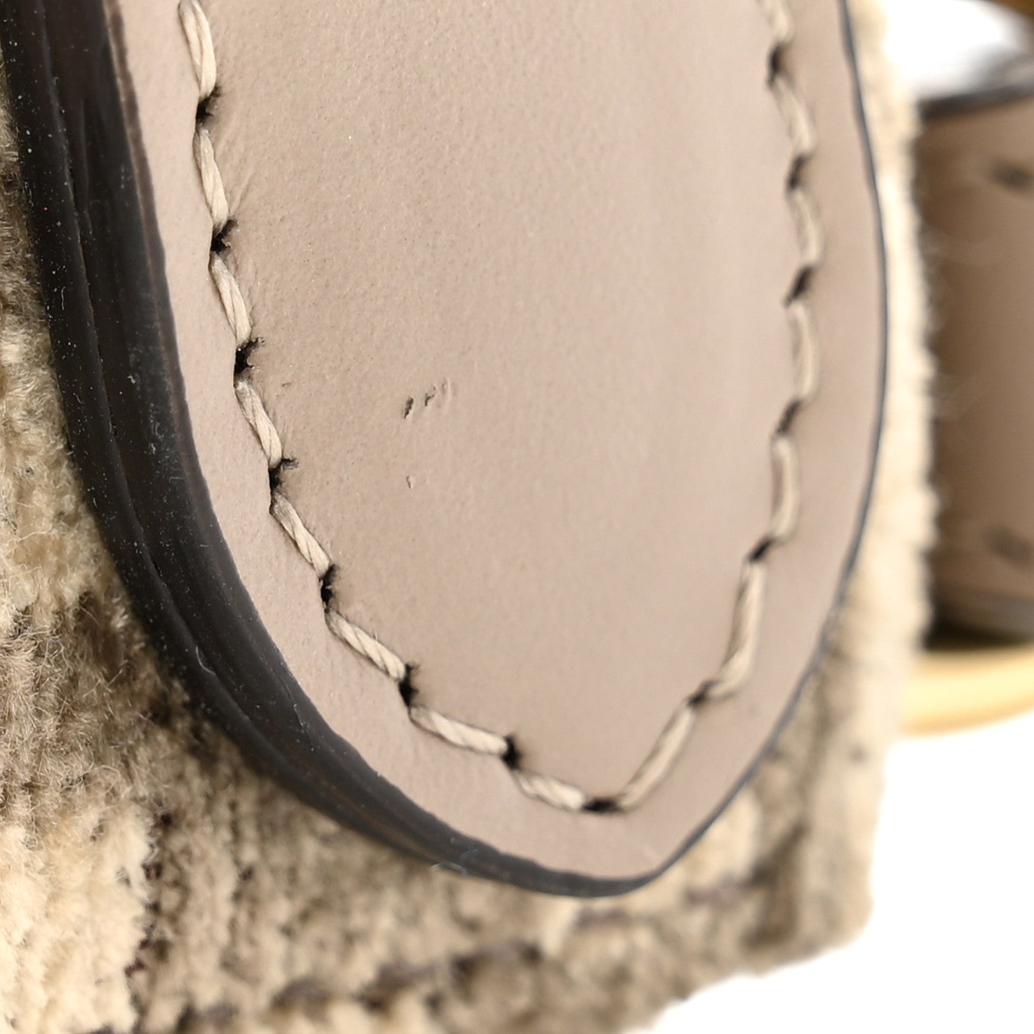 Fendi Chenille Vitello King Plexiglass FF O'Lock Swing Tortora Nuvola 12 of 13