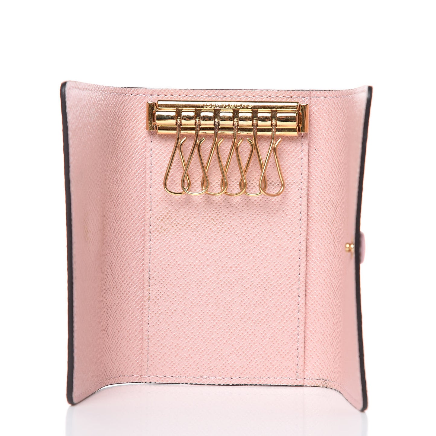 Damier Ebene Multicles 6 Key Holder Rose Ballerine