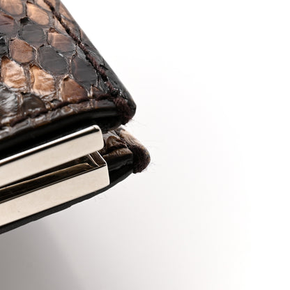 Christian Dior Snakeskin Evening Clutch Brown 11 of 12