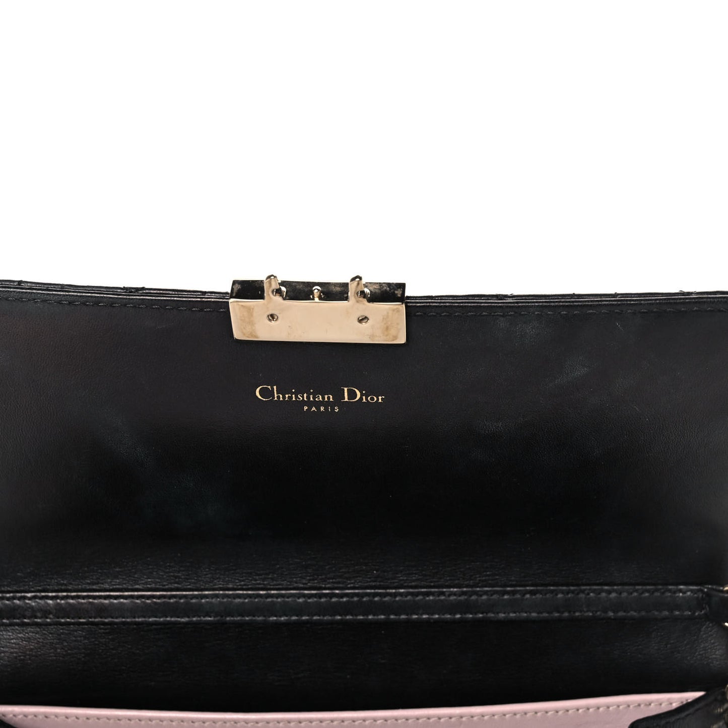 Lambskin Cannage Miss Dior Promenade Pouch Black