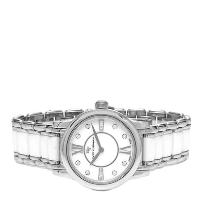 David Yurman Stainless Steel Ceramic Diamond 30mm Classic Quartz Watch White 2 of 5