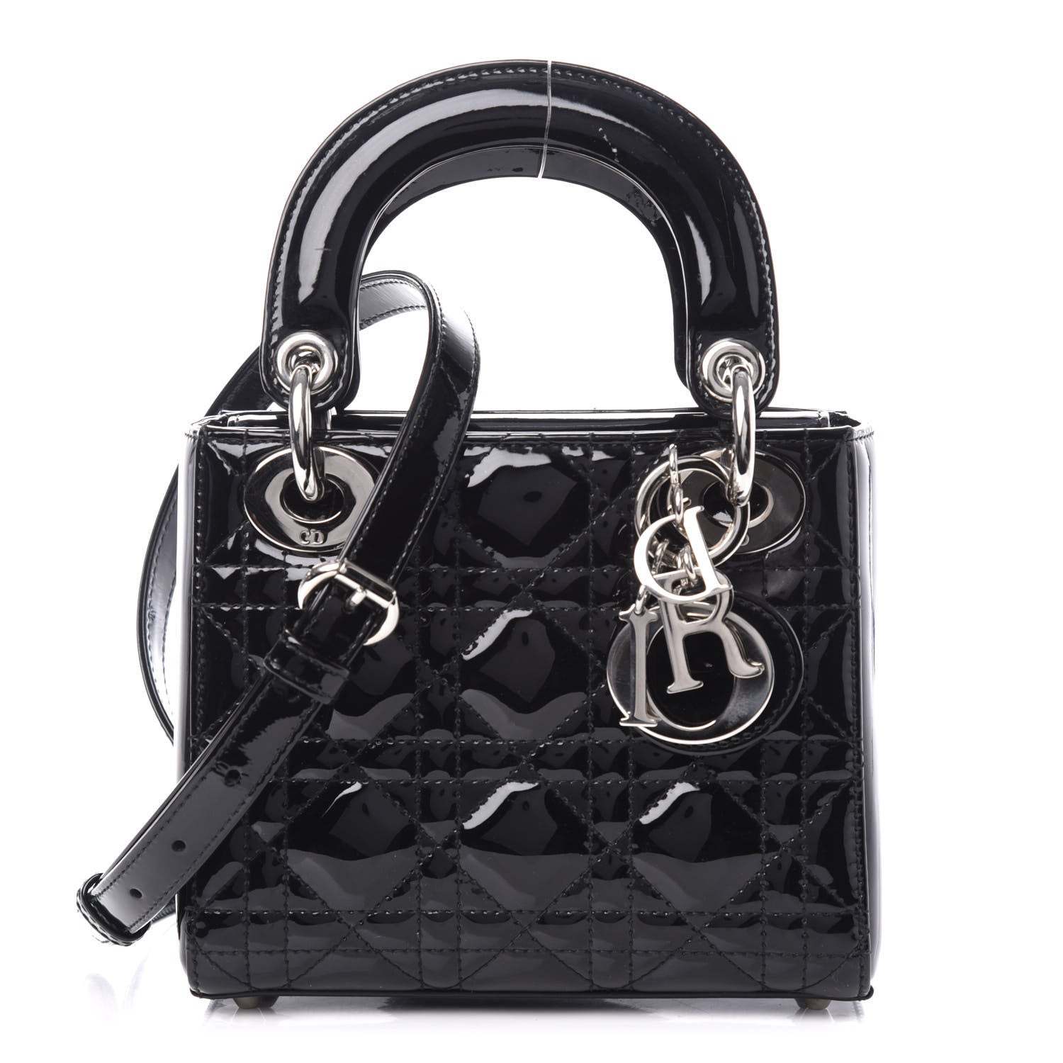 Christian Dior Patent Cannage Mini Lady Dior Black 1 of 9