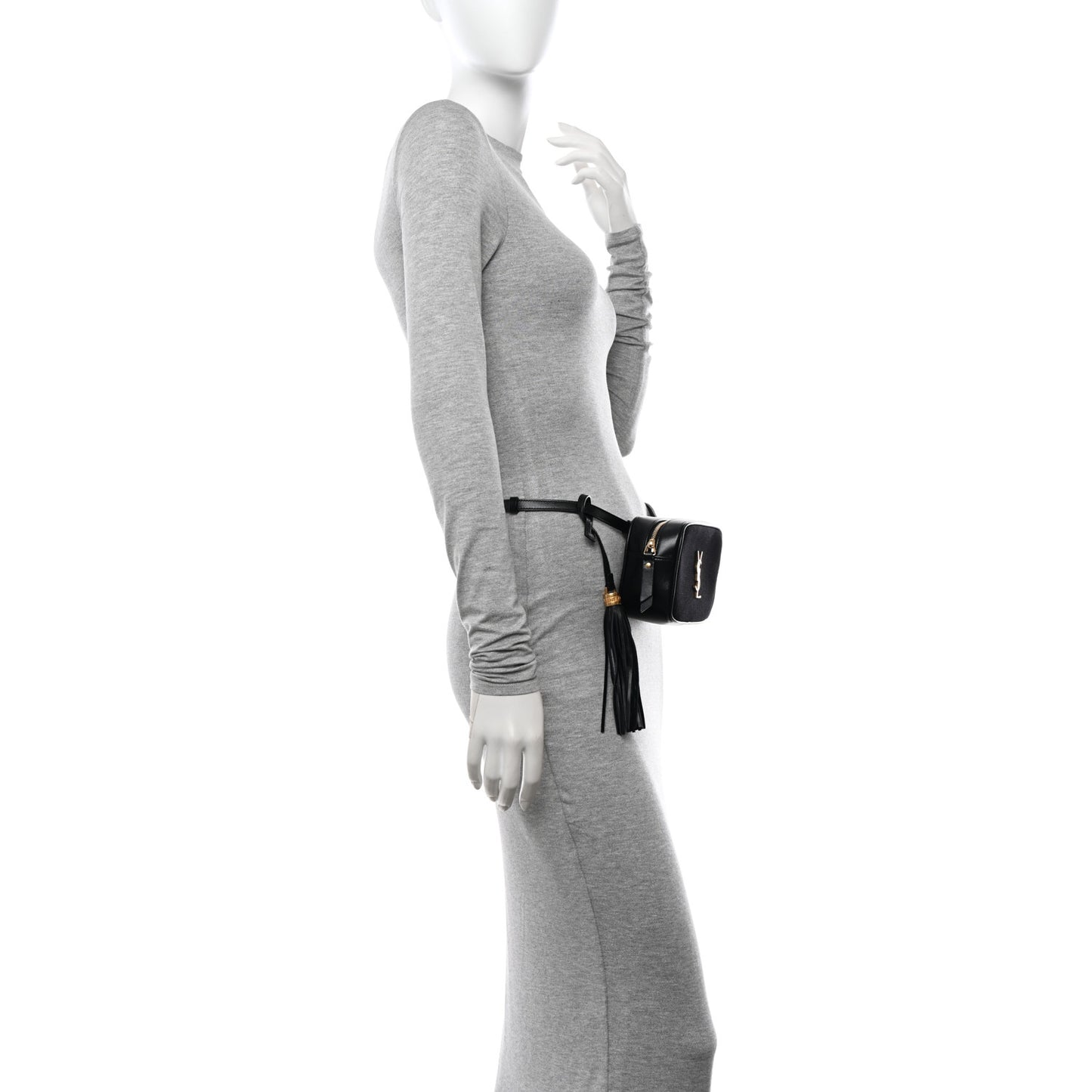Calfskin Canvas Monogram Lou Belt Bag Black