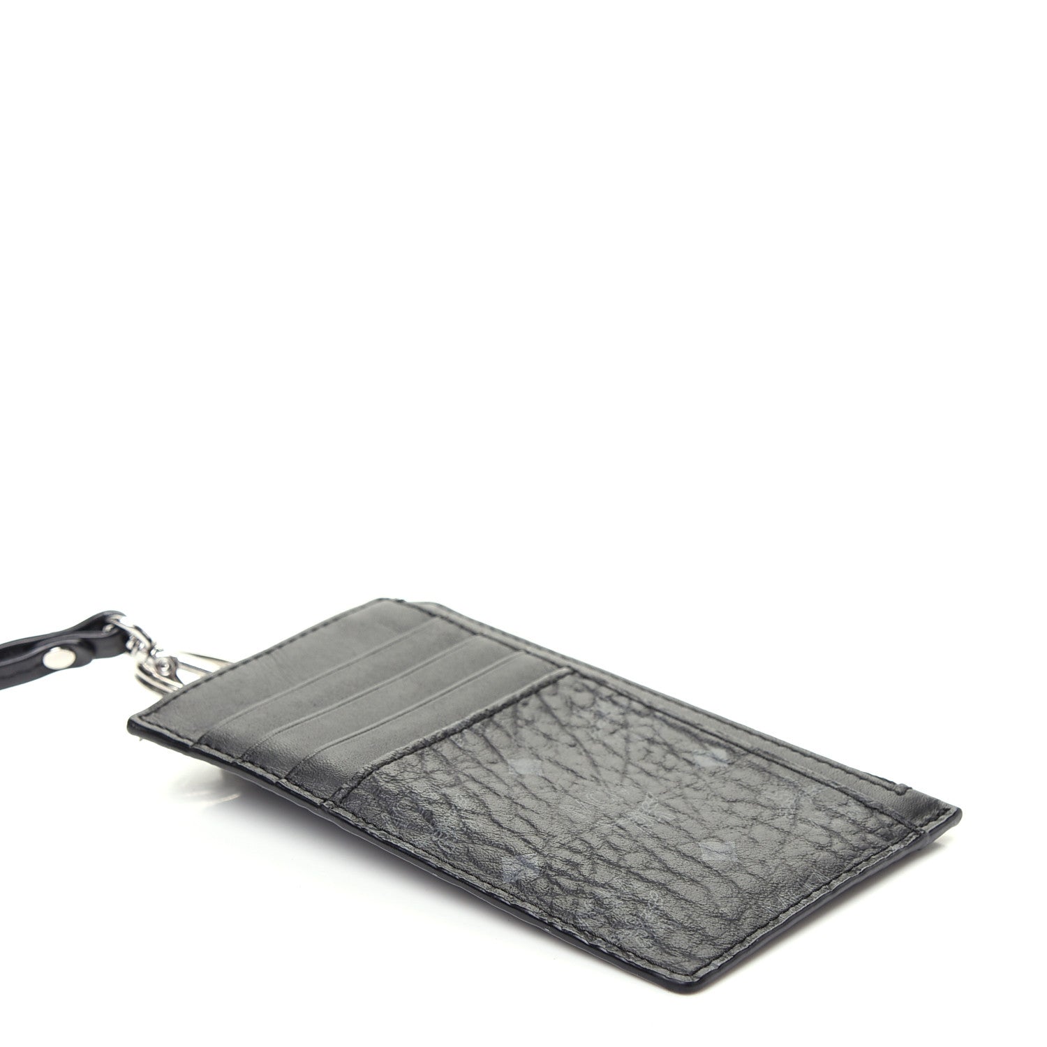 MCM Visetos Lanyard Card Holder Black 4 of 8