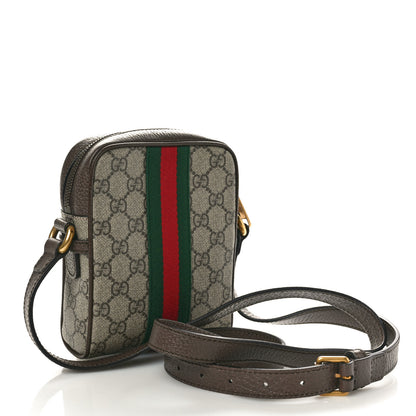 Gucci GG Supreme Monogram Web Mini Ophidia Messenger Brown 3 of 10
