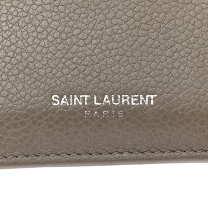 Saint Laurent Grained Calfskin 5 Fragments Zip Pouch Card Holder Kaki Militaire 6 of 12