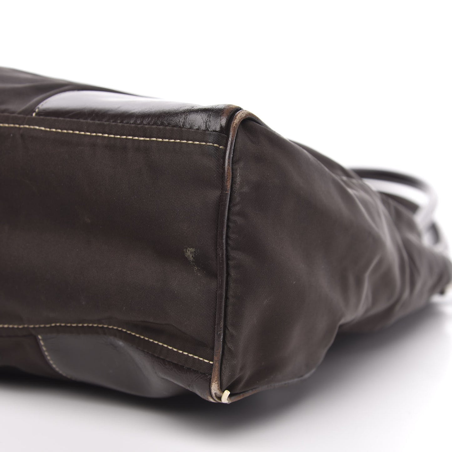 Tessuto Nylon Calfskin Hobo Moro