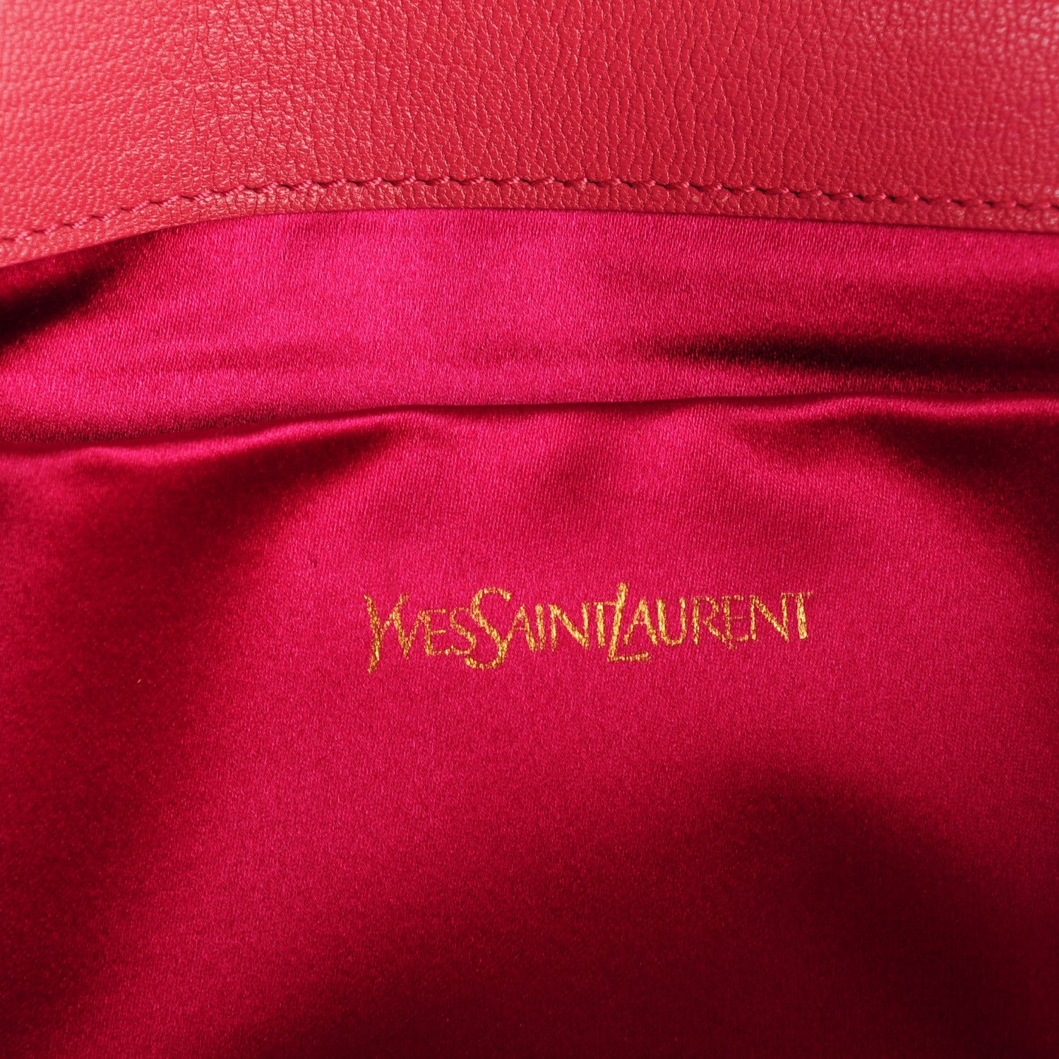 Saint Laurent Goatskin Large Belle de Jour Clutch Fuchsia 6 of 7