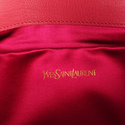 Saint Laurent Goatskin Large Belle de Jour Clutch Fuchsia 6 of 7