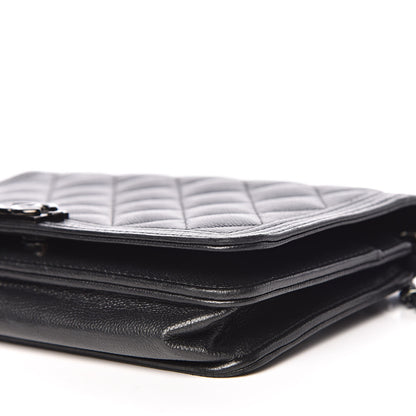 Chanel Caviar Quilted Boy Wallet On Chain WOC So Black 10 of 14