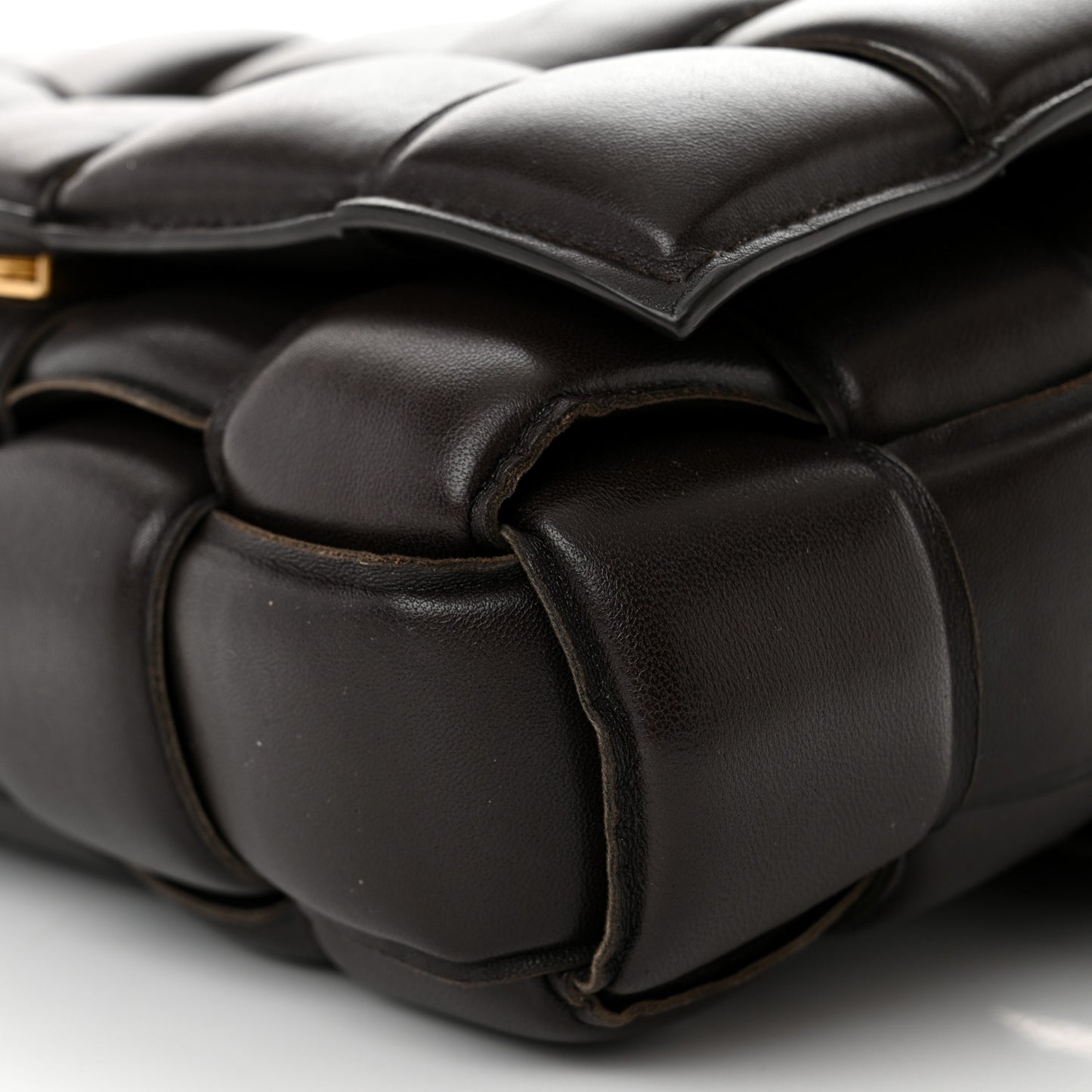 Nappa Maxi Intreccio Padded Cassette Crossbody Bag Fondant