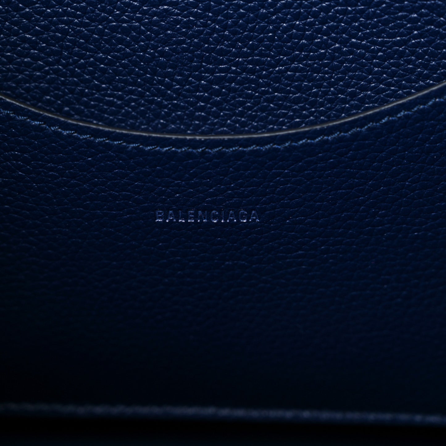 Grained Calfskin Black Hardware Neo Classic City Navy