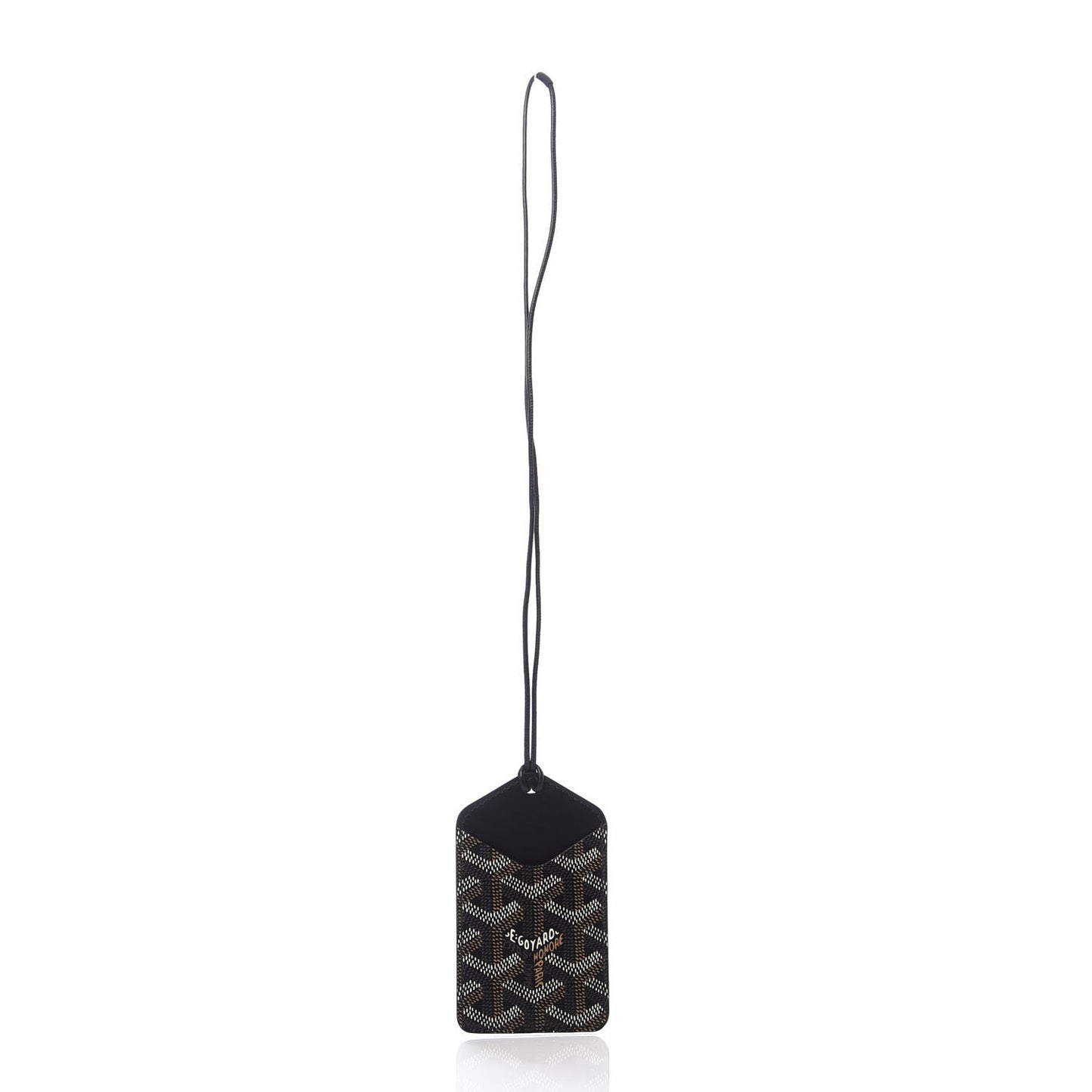 Goyardine Luggage Tag Black