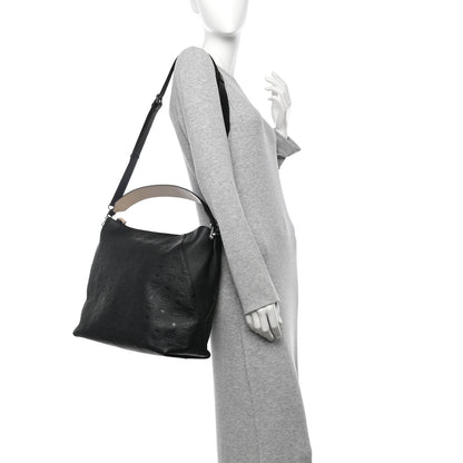 MCM Calfskin Ottomar Monogram Klara Medium Hobo Black 2 of 13