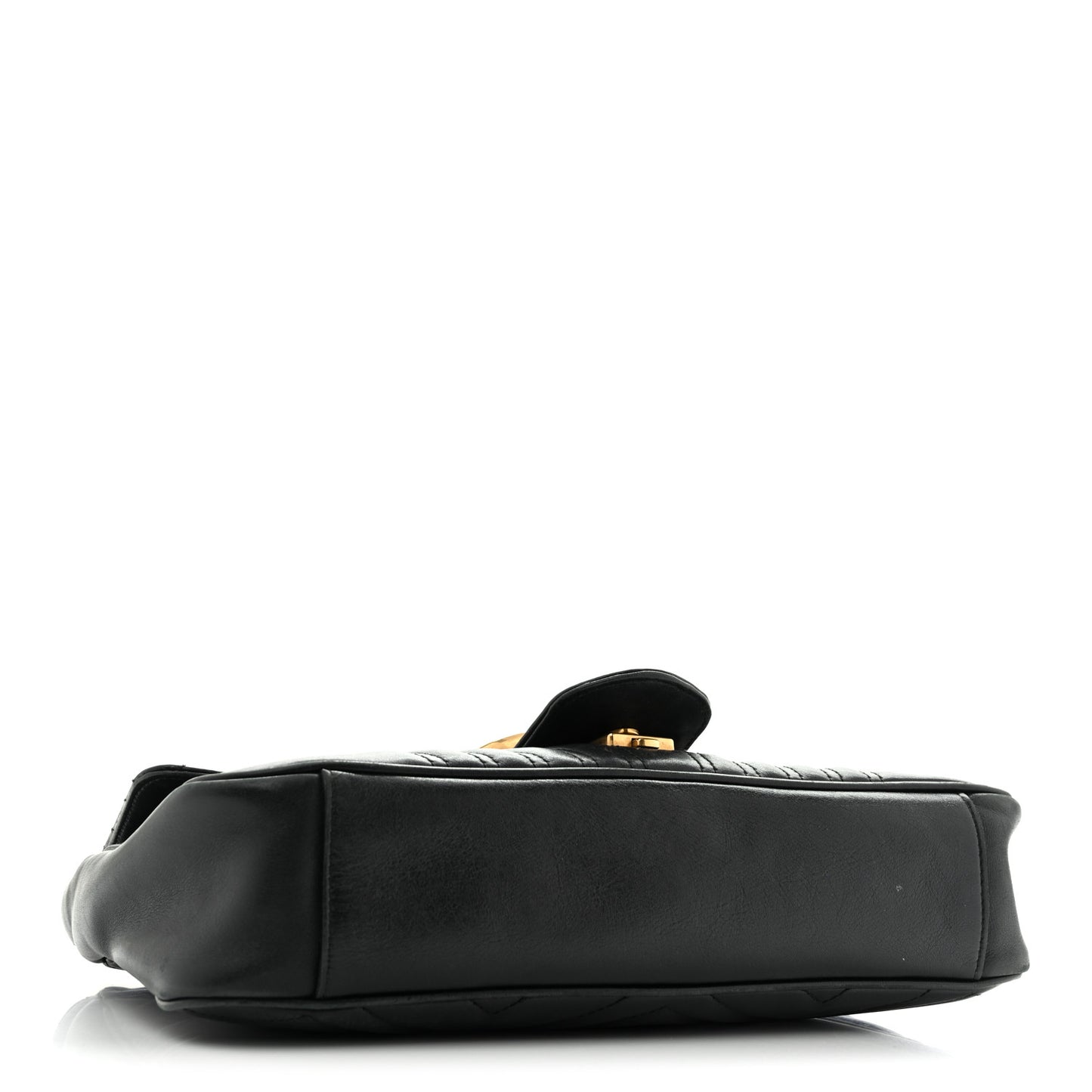 Calfskin Matelasse Medium GG Marmont Shoulder Bag Black
