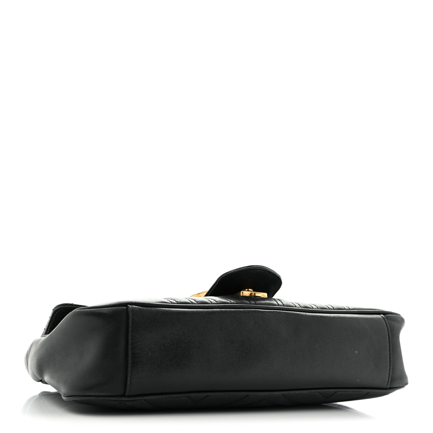 Gucci Calfskin Matelasse Medium GG Marmont Shoulder Bag Black 4 of 17