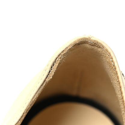 Chanel Lambskin Grosgrain Pearl Slingbacks 37.5 White Black 8 of 9