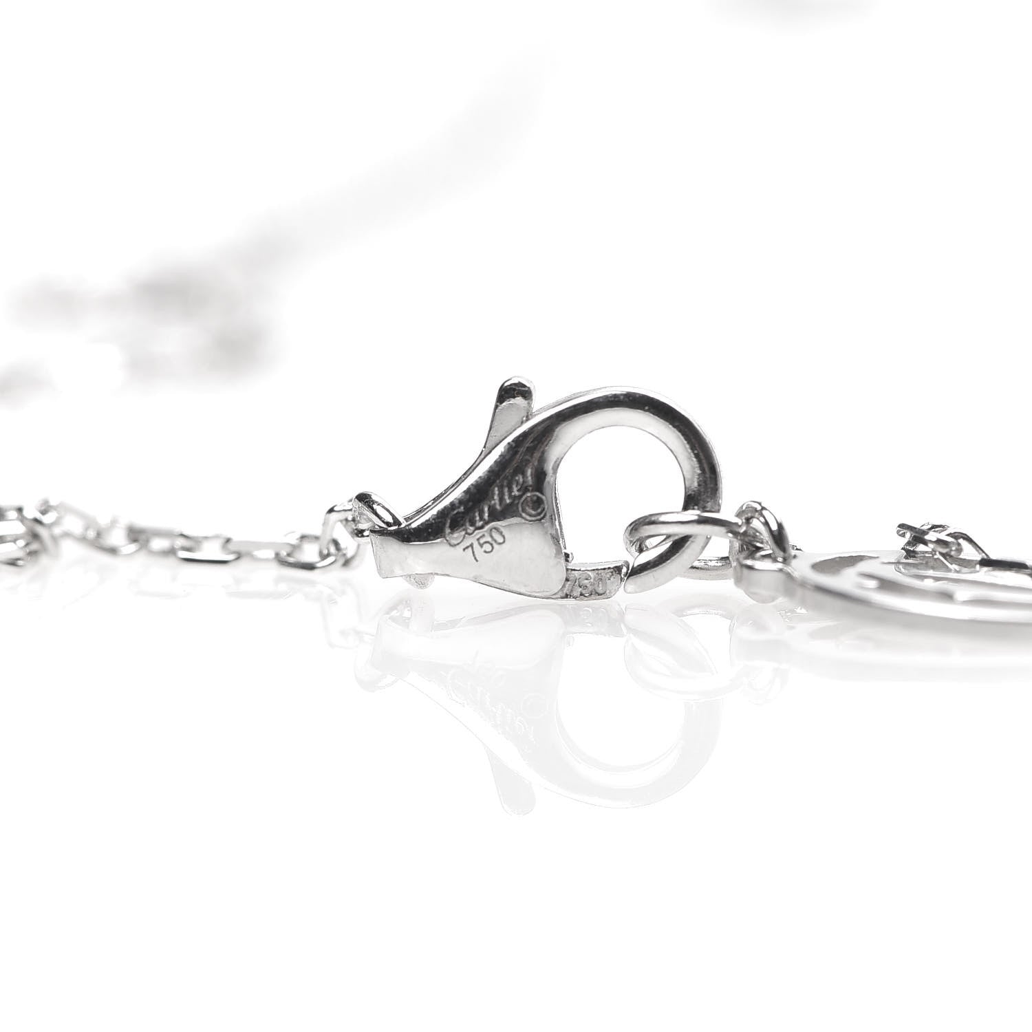 Cartier 18K White Gold Diamond LM D'Amour Pendant Necklace 5 of 5