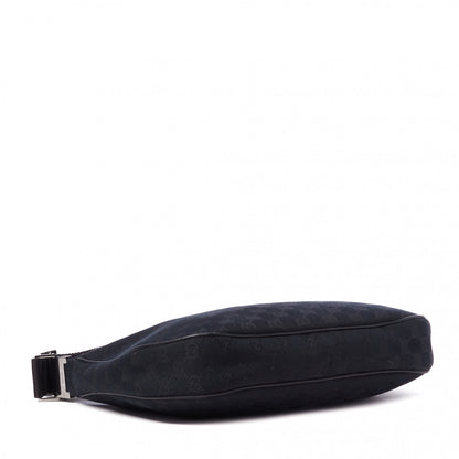 Gucci Monogram Medium Half Moon Hobo Black 3 of 8