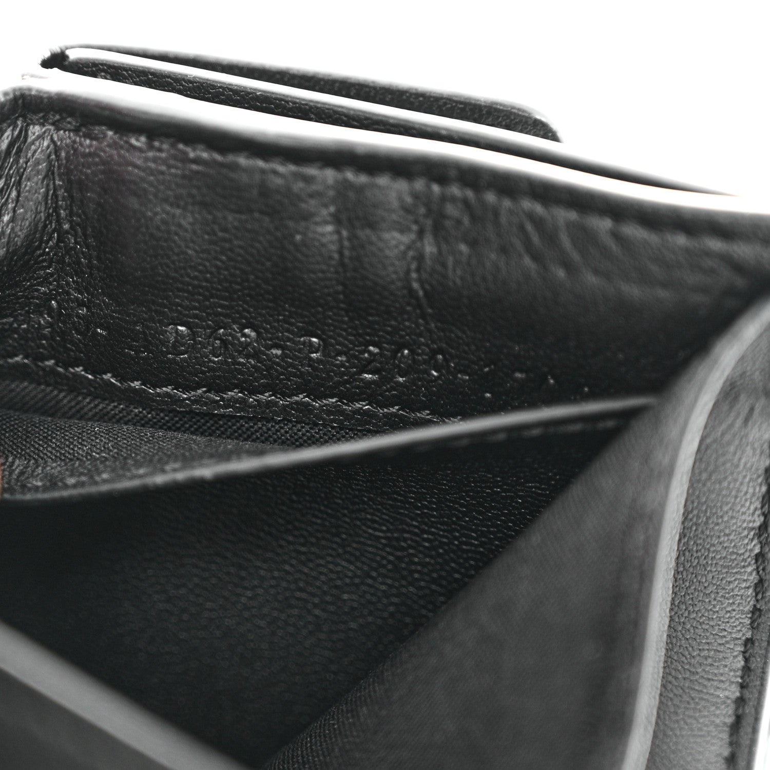 Fendi X JOSHUA VIDES Nappa Matisse FF Diagonal Embossed Micro Tri-Fold Wallet White Black 8 of 11