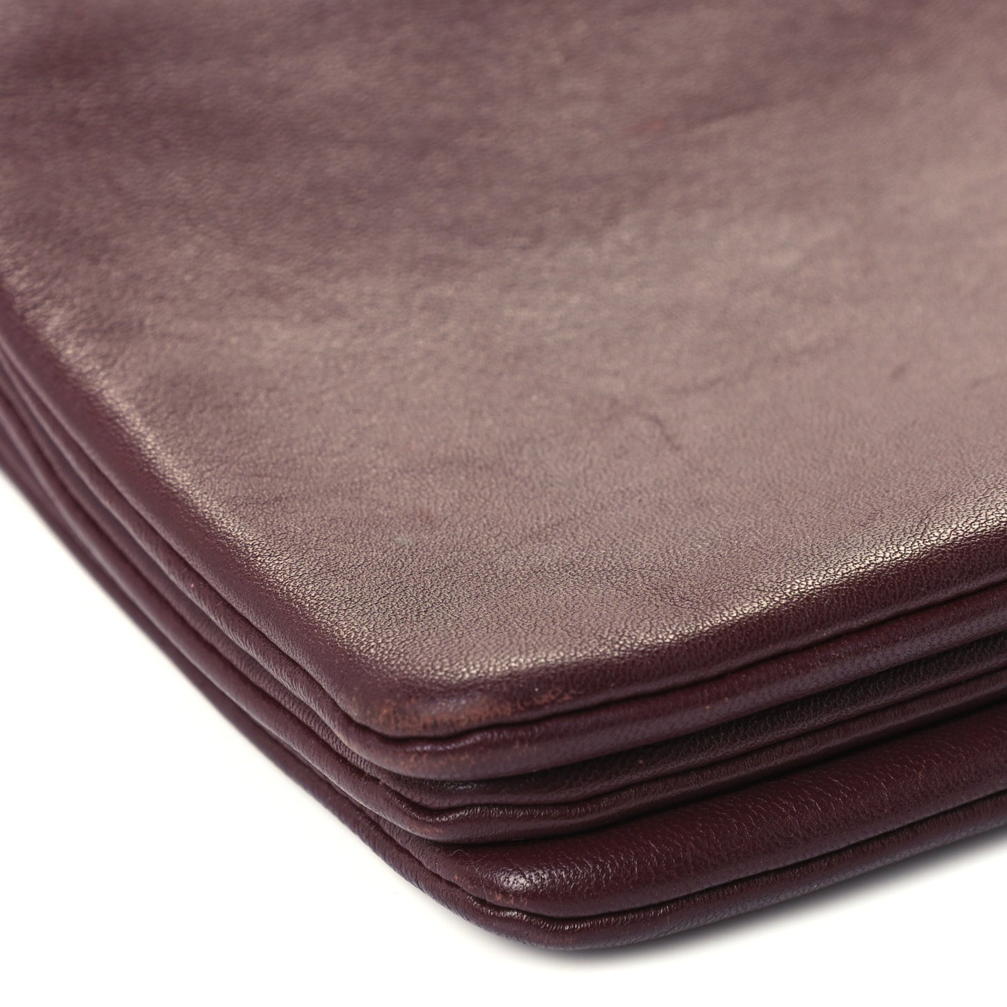 Lambskin Large Trio Crossbody Bag Burgundy