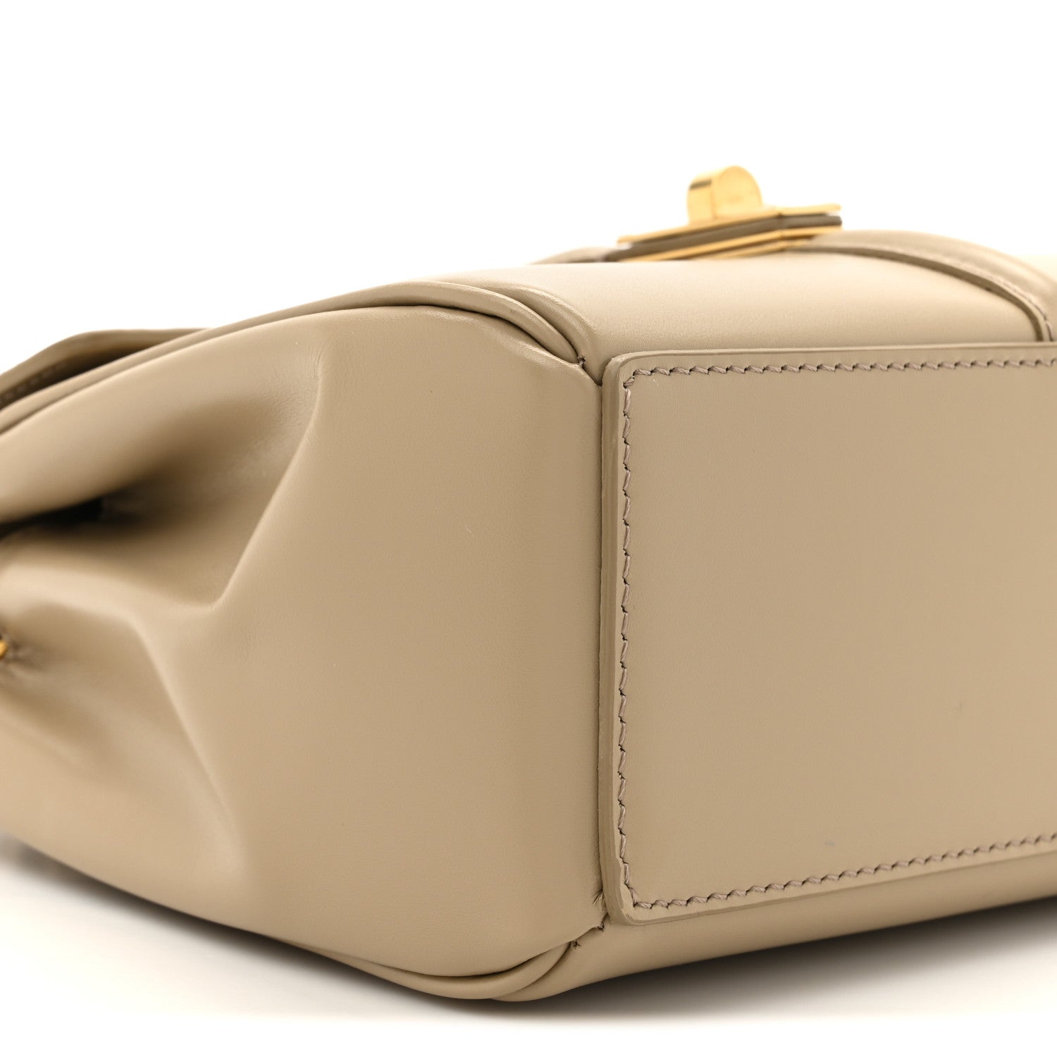 Celine Satinated Calfskin Mini 16 Top Handle Bag Beige 11 of 12