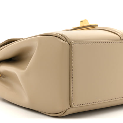 Celine Satinated Calfskin Mini 16 Top Handle Bag Beige 11 of 12